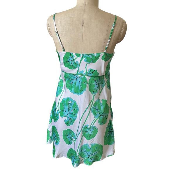Diane von Furstenberg DVF Target Slip Dress in Geranium Leaf Satin Size Small - Picture 4 of 8